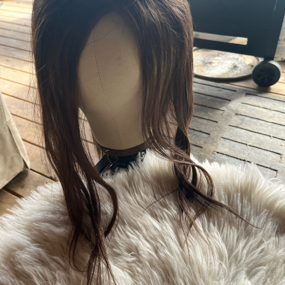 Uni wigs Never worn human hair topper 18 inches https://m.uniwigs.com 5x5 base